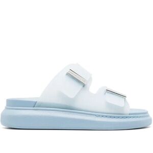 Alexander McQueen Logo Engraved Slides BNWT